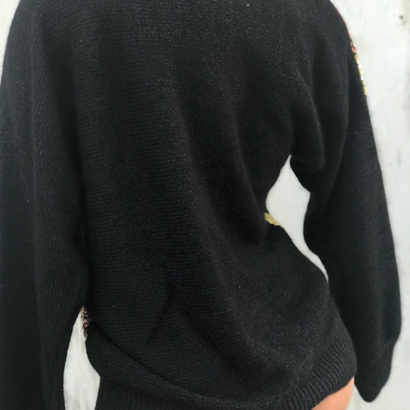 Vintage sequin cosmic star moon sweater sparkly festival rave outer space planet - Picture 4 of 8